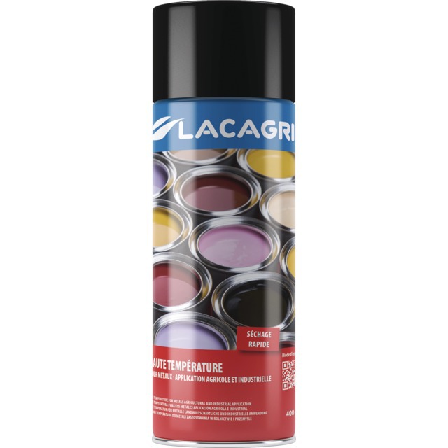 Peinture Haute Temperature Noire Aerosol 400ML Lacagri référence fournisseur 234698